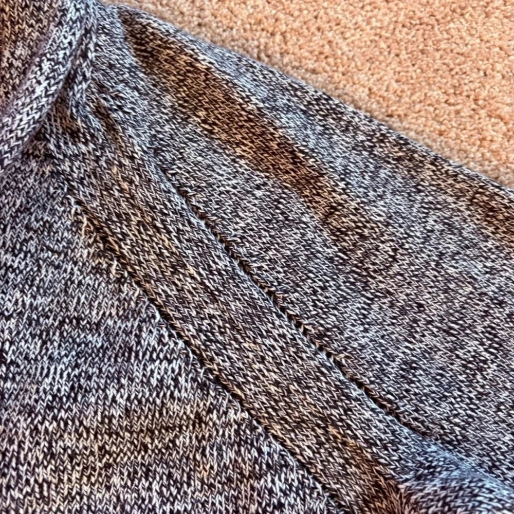 GAP Women Marled‎ Knit Open Front Cardigan Sweater Large Pockets Long Soft EUC